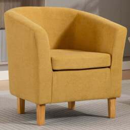 Artemis Home Millie Yellow Fabric Accent Chair - Size: Single - Wilko - thumbnail 1