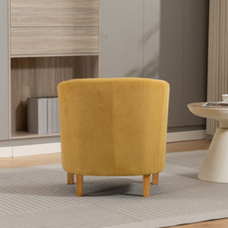 Artemis Home Millie Yellow Fabric Accent Chair - Size: Single - Wilko - thumbnail 7
