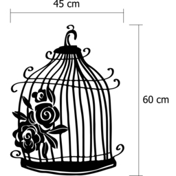 Decortie Black Minimalist Metal Modern Cage Wall Art - Size: 60 x 45 x 0.3cm - Wilko - thumbnail 5