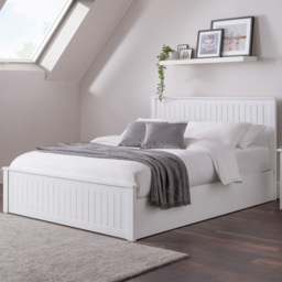 Julian Bowen Maine Double Surf White Ottoman Bed - Wilko