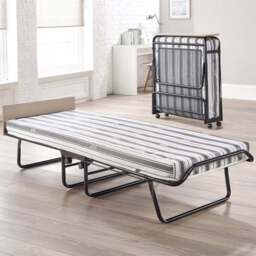Jay-Be Supreme Single Automatic Folding Bed with Rebound e-Fibre Mattress - Black - Wilko