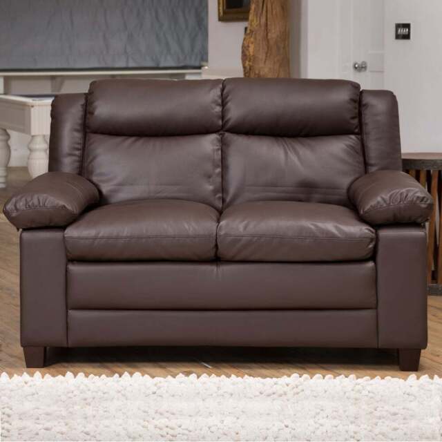 Standish 2 Seater Brown Bonded Leather Sofa - Artemis Home - Wilko - image 1