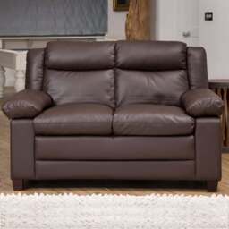 Standish 2 Seater Brown Bonded Leather Sofa - Artemis Home - Wilko