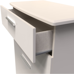 Crowndale Knightsbridge 4 Drawer Kashmir Gloss Deep Chest of Drawers Ready Assembled - Kashmir Gloss & Kashmir - Wilko - thumbnail 7