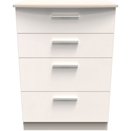 Crowndale Knightsbridge 4 Drawer Kashmir Gloss Deep Chest of Drawers Ready Assembled - Kashmir Gloss & Kashmir - Wilko - thumbnail 3