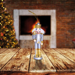 St Helens Gold Hat Multicolour Christmas Nutcracker - Size: 3 x 4 x 15cm - Wilko - thumbnail 4