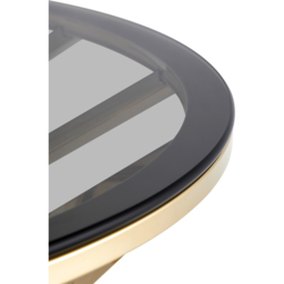 Comfy Living Gold Round Tinted Glass Coffee Table - Size: 43 x 80 x 80cm - Wilko - thumbnail 6