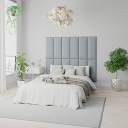 Aspire EasyMount Sky Blue Malham Weave Upholstered Wall Mounted Headboard Panels 8 Pack - Aspire Beds - Wilko - thumbnail 5