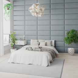 Aspire EasyMount Sky Blue Malham Weave Upholstered Wall Mounted Headboard Panels 8 Pack - Aspire Beds - Wilko - thumbnail 3