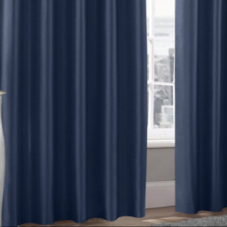 Intimates Vera Navy Eyelet Curtains 168 x 229cm - Size: W 168 x D 229cm - Blue - Wilko - thumbnail 4
