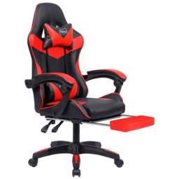 Neo Red PU Leather Office Chair - Size: 66 x 55 x 125cm - Wilko - thumbnail 3
