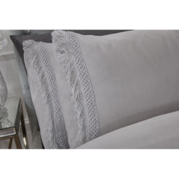 Rapport Home Tia Trellis Single Silver Duvet Set - Wilko - thumbnail 4
