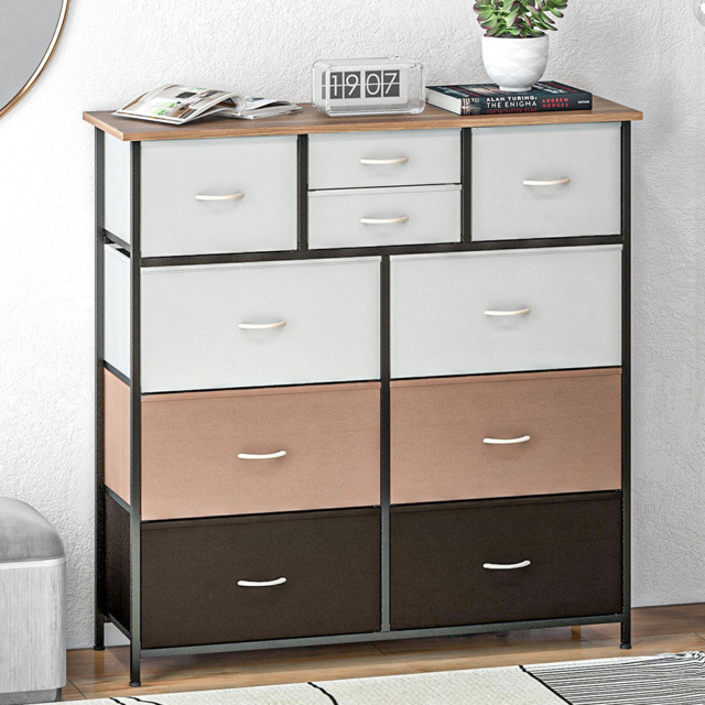 Portland 10 Drawer Multicolour Chest of Drawers - Wilko - image 1