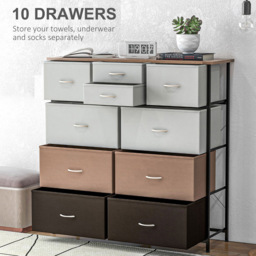 Portland 10 Drawer Multicolour Chest of Drawers - Wilko - thumbnail 5