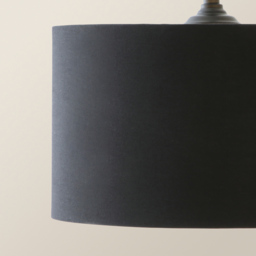 ValueLights Reni Black and Chrome Drum Shade 3 Drop Bar Black Diner LED Ceiling Light - Size: 123.5 x 98 x 25cm - Wilko - thumbnail 4