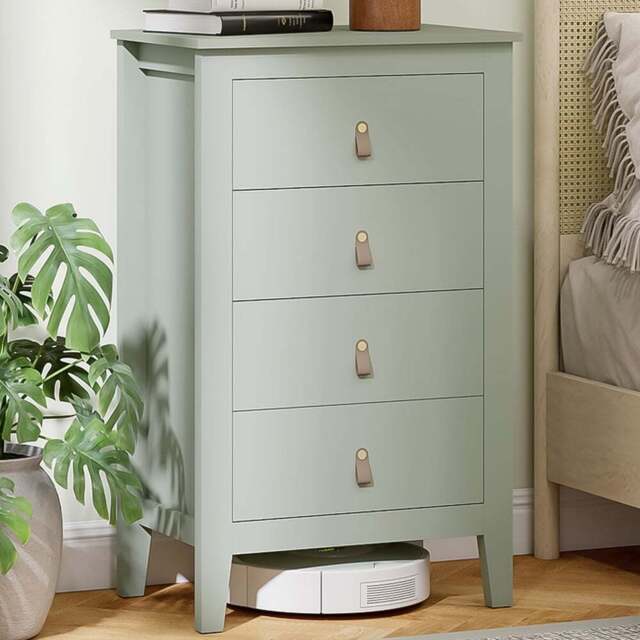 HOMCOM 4 Drawer Green Bedroom Chest of Drawers - Wilko - image 1