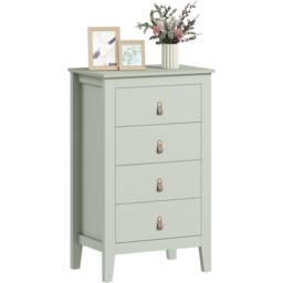 HOMCOM 4 Drawer Green Bedroom Chest of Drawers - Wilko - thumbnail 3