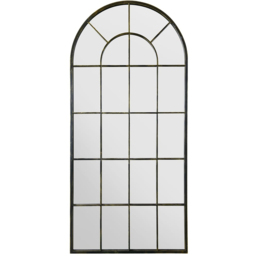 MirrorOutlet The Arcus Antique Black Framed Arched Leaner and Wall Garden Mirror 180 x 85cm - Size: 180 x 85 x 3cm - Wilko - thumbnail 1