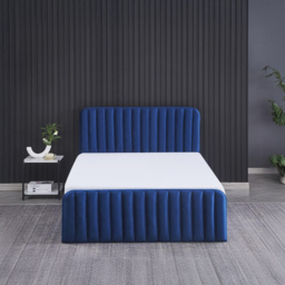 Kosy Koala Big Double Blue Velvet Ottoman Storage Bed - Wilko - thumbnail 5