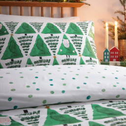 furn. Toddler Green Hide and Seek Santa Christmas Duvet Cover Set - Wilko - thumbnail 3
