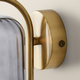 ValueLights Amelie Ribbed Glass Gold Stem LED Wall Lamp - Size: 16 x 13 x 18cm - Wilko - thumbnail 4