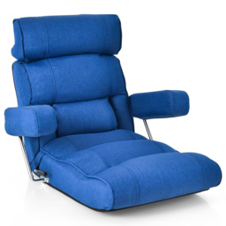 Costway Blue Adjustable Sofa Lounge Chair - Size: Single - Wilko - thumbnail 3