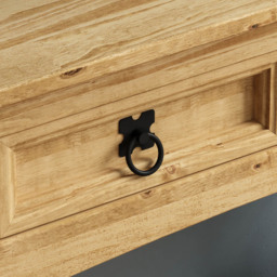 VIDA DESIGNS Corona 2 Drawer Solid Pine Console Table - Size: 31 x 83 x 70cm - Brown - Wilko - thumbnail 6