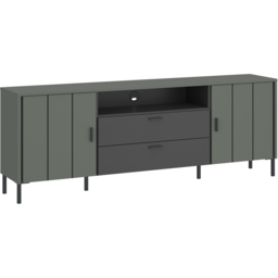 Furniture To Go Arundel 2 Door 2 Drawer Green TV Cabinet - Wilko - thumbnail 3