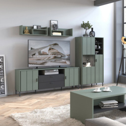 Furniture To Go Arundel 2 Door 2 Drawer Green TV Cabinet - Wilko - thumbnail 5