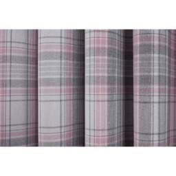 Divante Blush Hatfield Check Blackout Eyelet Curtains 229 x 229cm - Size: W 229 x D 229cm - Wilko - thumbnail 5