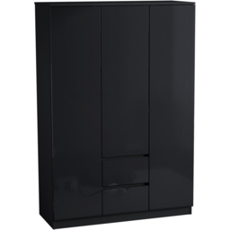 Vida Designs Glinton 3 Door 2 Drawer Black Wardrobe - Size: 3 Door, 2 Drawer - Wilko - thumbnail 3