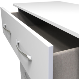 Crowndale Avon 4 Drawer White Matt Chest of Drawers Ready Assembled - Wilko - thumbnail 7