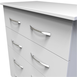 Crowndale Avon 4 Drawer White Matt Chest of Drawers Ready Assembled - Wilko - thumbnail 6