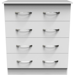 Crowndale Avon 4 Drawer White Matt Chest of Drawers Ready Assembled - Wilko - thumbnail 4
