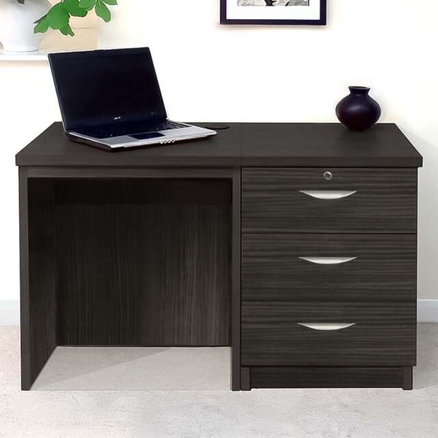 R White Cabinets 3 Drawer Black Set-03 Desk - Size: 72.8 x 107.9 x 54cm - Wilko - image 1