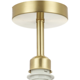 Happy Homewares Satin Brass Gold Plated Ceiling Light - Size: 17 x 12 x 12cm - Wilko - thumbnail 3