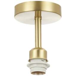 Happy Homewares Satin Brass Gold Plated Ceiling Light - Size: 17 x 12 x 12cm - Wilko - thumbnail 1