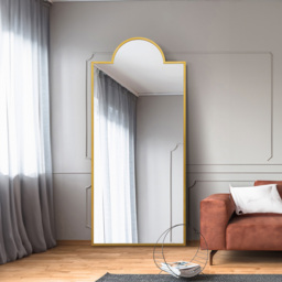 The Fenestra Gold Metal Leaner Wall Mirror 190 x 85cm - MirrorOutlet - Wilko - thumbnail 3
