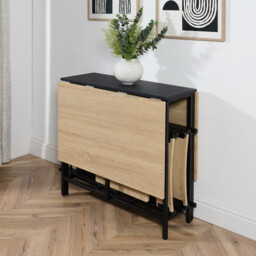 Otis Folding Table and Chairs - Size: 4 Seater - Natural - Wilko - thumbnail 3