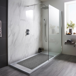 Nicoman Spaghetti Shower Mat 100 x 40cm - Size: 0.8 x 100 x 40cm - Grey - Wilko - thumbnail 3