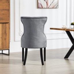 Artemis Home Genola Set of 2 Grey Velvet Fabric Dining Chair - Wilko - thumbnail 6