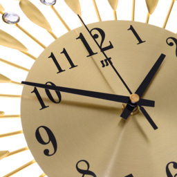 Living and Home Drop Shape Ochre Metal Wall Clock 37cm - Gold - Wilko - thumbnail 4