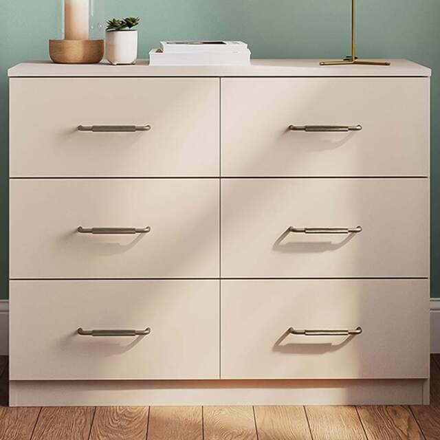 Eloise 6 Drawer Cashmere Chest of Drawers - Wilko - image 1
