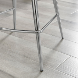 Furniturebox Cesano Blue Velvet Silver Legs Counter Stools Set of 2 - Wilko - thumbnail 5