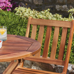 Garden Gear Cariad 2 Seater Acacia Bistro Set - Brown - Wilko - thumbnail 6