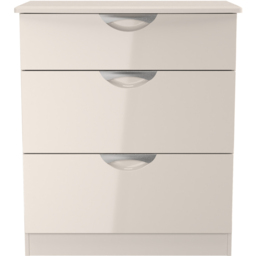 Crowndale Camden 3 Drawer Kashmir Gloss and Kashmir Deep Chest of Drawers Ready Assembled - Kashmir Gloss & Kashmir - Wilko - thumbnail 4