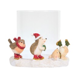 Ice Skating Candle Holder White - Wilko - thumbnail 1