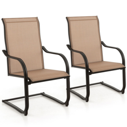 Costway Set of 2 Coffee Garden Dining Chair - Size: 2 Seater - Wilko - thumbnail 3