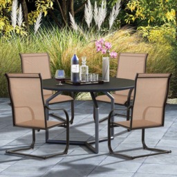 Costway Set of 2 Coffee Garden Dining Chair - Size: 2 Seater - Wilko - thumbnail 5