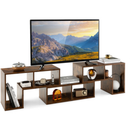 Costway Rustic Brown Convertible TV Stand Set of 3 - Size: 78.7 x 40.6 x 22.86cm - Wilko - thumbnail 3